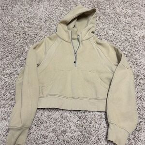 Lululemon Oversized Scuba Hoodie Half Zip XS/S Tan